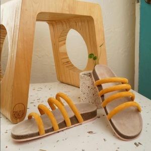 Charlotte Stone Yellow Gloria Sandal